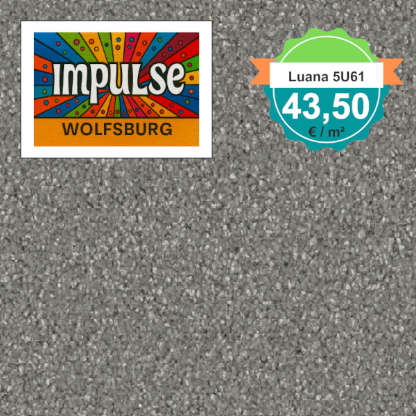 Vorwerk Luana Teppichboden grau – quadratische Draufsicht